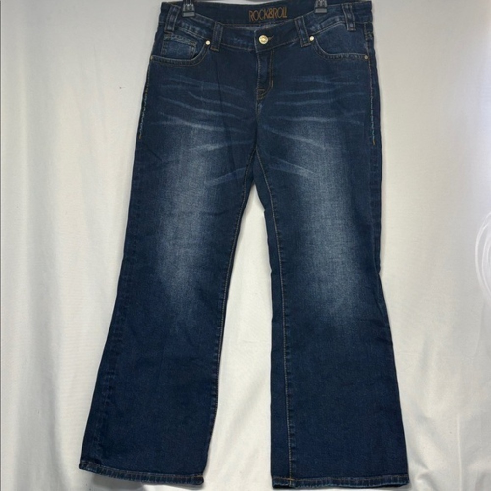 Rock & Roll cow girl riding Denim Jeans size 31x30